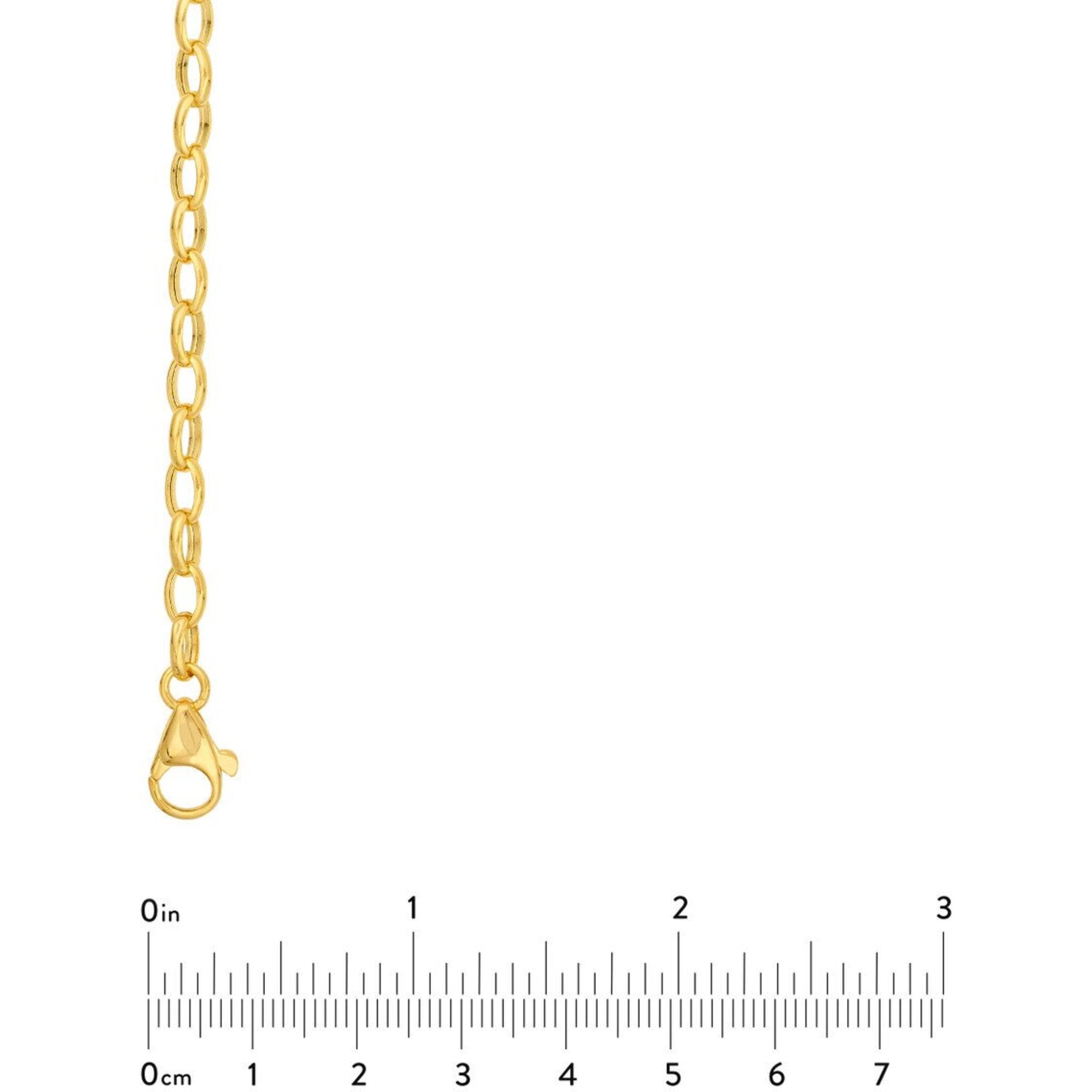 Olas d'Oro 20" Necklace - 14K Yellow Gold 4.5mm Hollow Oval Forzentina Chain with Pear Lock