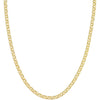 Olas d'Oro 20" Necklace - 14K Yellow Gold 5.2mm Hollow Rolo Chain with Pear Lobster Lock