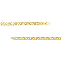 Olas d'Oro 20" Necklace - 14K Yellow Gold 5.2mm Hollow Rolo Chain with Pear Lobster Lock