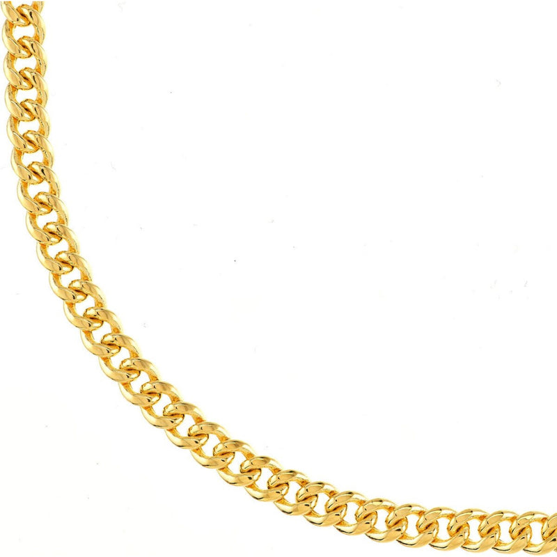 Olas d'Oro 20" Necklace - 14K Yellow Gold 5.35mm Light Miami Cuban Chain