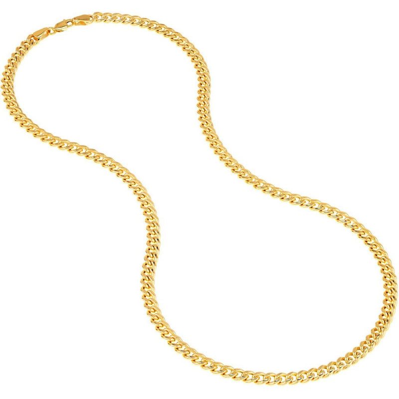 Olas d'Oro 20" Necklace - 14K Yellow Gold 5.35mm Light Miami Cuban Chain