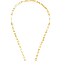 Olas d'Oro 20" Necklace - 14K Yellow Gold 5.10mm Long Paper Clip Split Chain