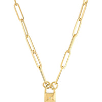 Olas d'Oro 20" Necklace - 14K Yellow Gold 5.10mm Long Paper Clip Split Chain