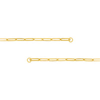 Olas d'Oro 20" Necklace - 14K Yellow Gold 5.10mm Long Paper Clip Split Chain