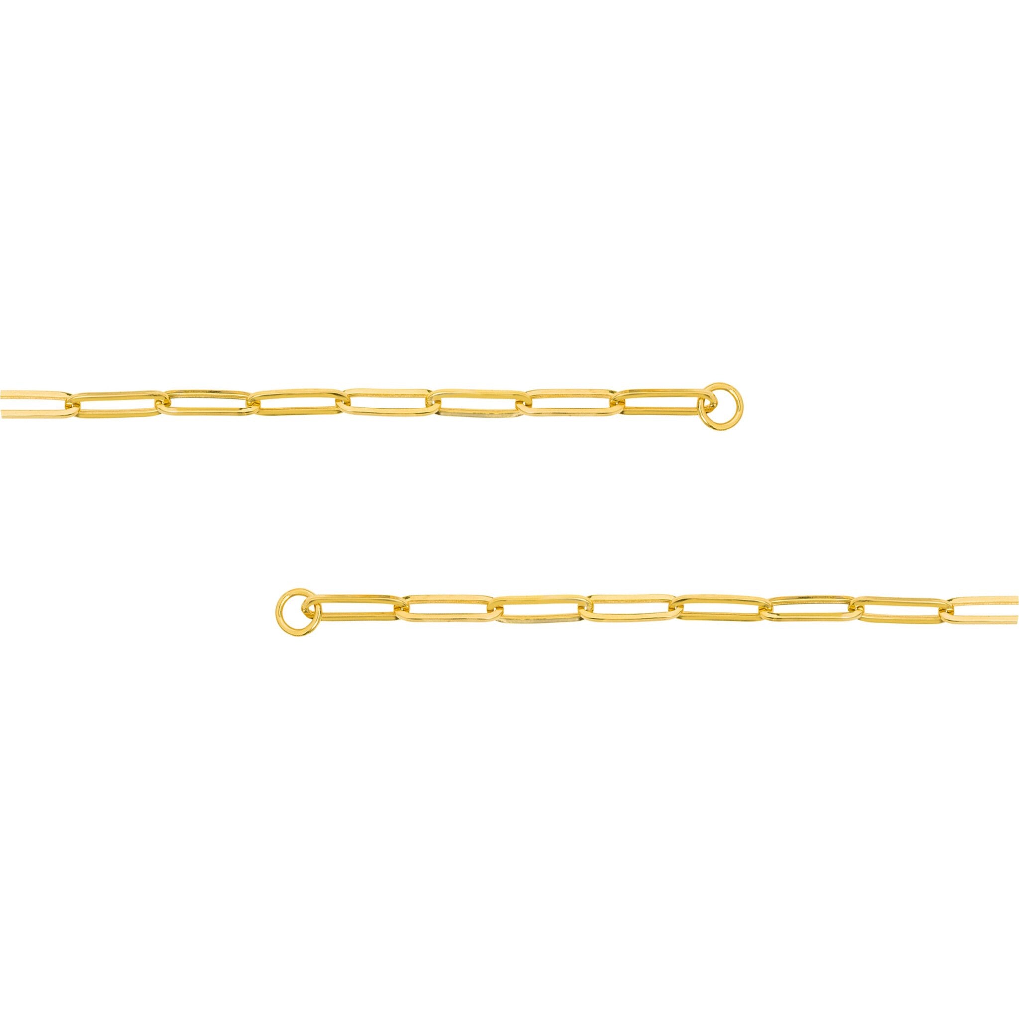 Olas d'Oro 20" Necklace - 14K Yellow Gold 5.10mm Long Paper Clip Split Chain