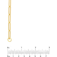 Olas d'Oro 20" Necklace - 14K Yellow Gold 5.10mm Long Paper Clip Split Chain