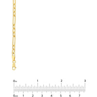 Olas d'Oro 20" Necklace - 14K Yellow Gold Hollow 3+1 Paper Clip Chain with Lobster Lock