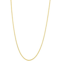 Olas d'Oro 20" Necklace - 14K Yellow/White Gold 1.05mm Two-Tone Pave Wheat Chain with Lobster Lock