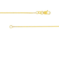 Olas d'Oro 20" Necklace - 14K Yellow/White Gold 1.05mm Two-Tone Pave Wheat Chain with Lobster Lock