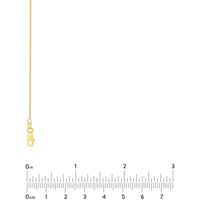 Olas d'Oro 20" Necklace - 14K Yellow/White Gold 1.05mm Two-Tone Pave Wheat Chain with Lobster Lock