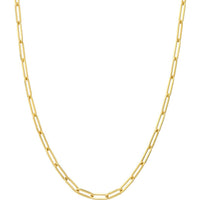 Olas d'Oro 20" Necklace - 18K Yellow Gold 3.80mm Designer Long Link Chain