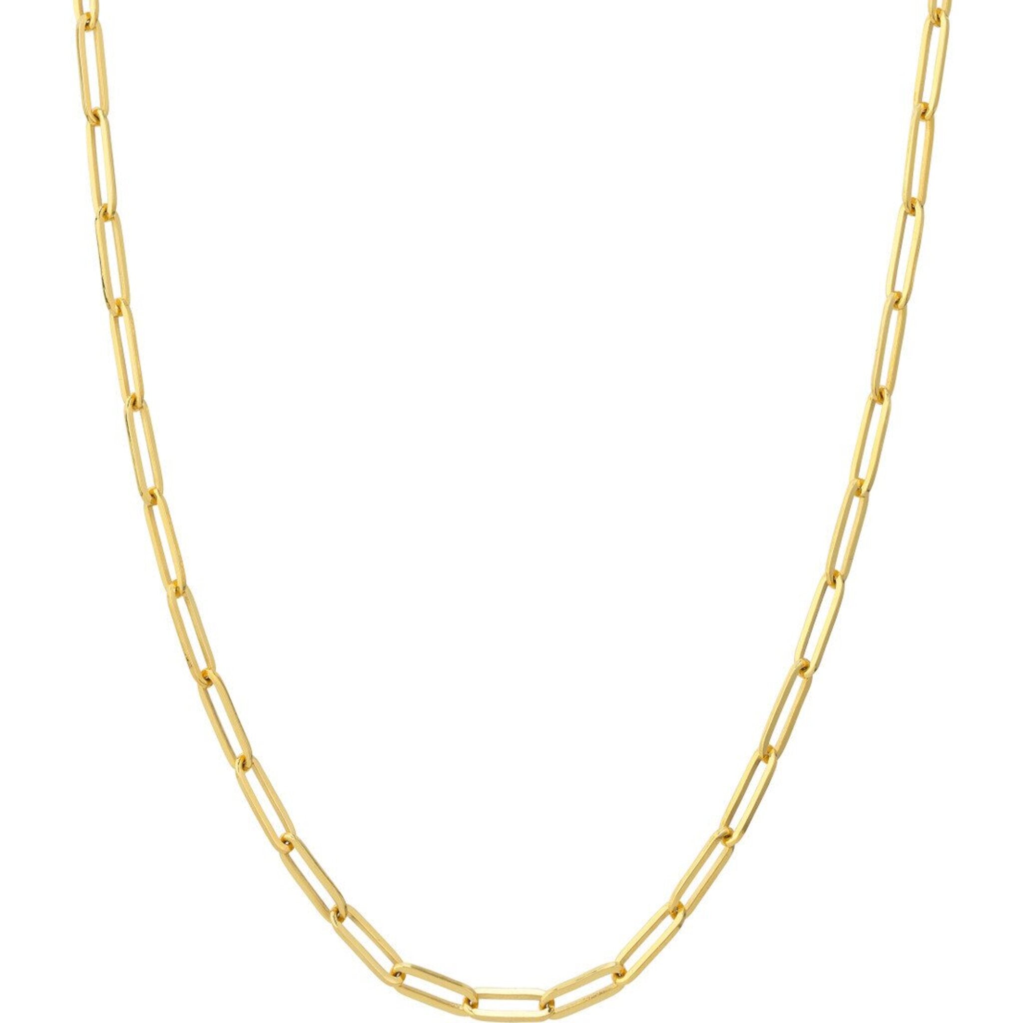 Olas d'Oro 20" Necklace - 18K Yellow Gold 3.80mm Designer Long Link Chain