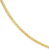 Olas d'Oro 22" Necklace - 10K Yellow Gold 5.3mm Diamond Cut Light Wheat Chain with Lobster Lock