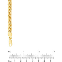 Olas d'Oro 22" Necklace - 10K Yellow Gold 5.3mm Diamond Cut Light Wheat Chain with Lobster Lock