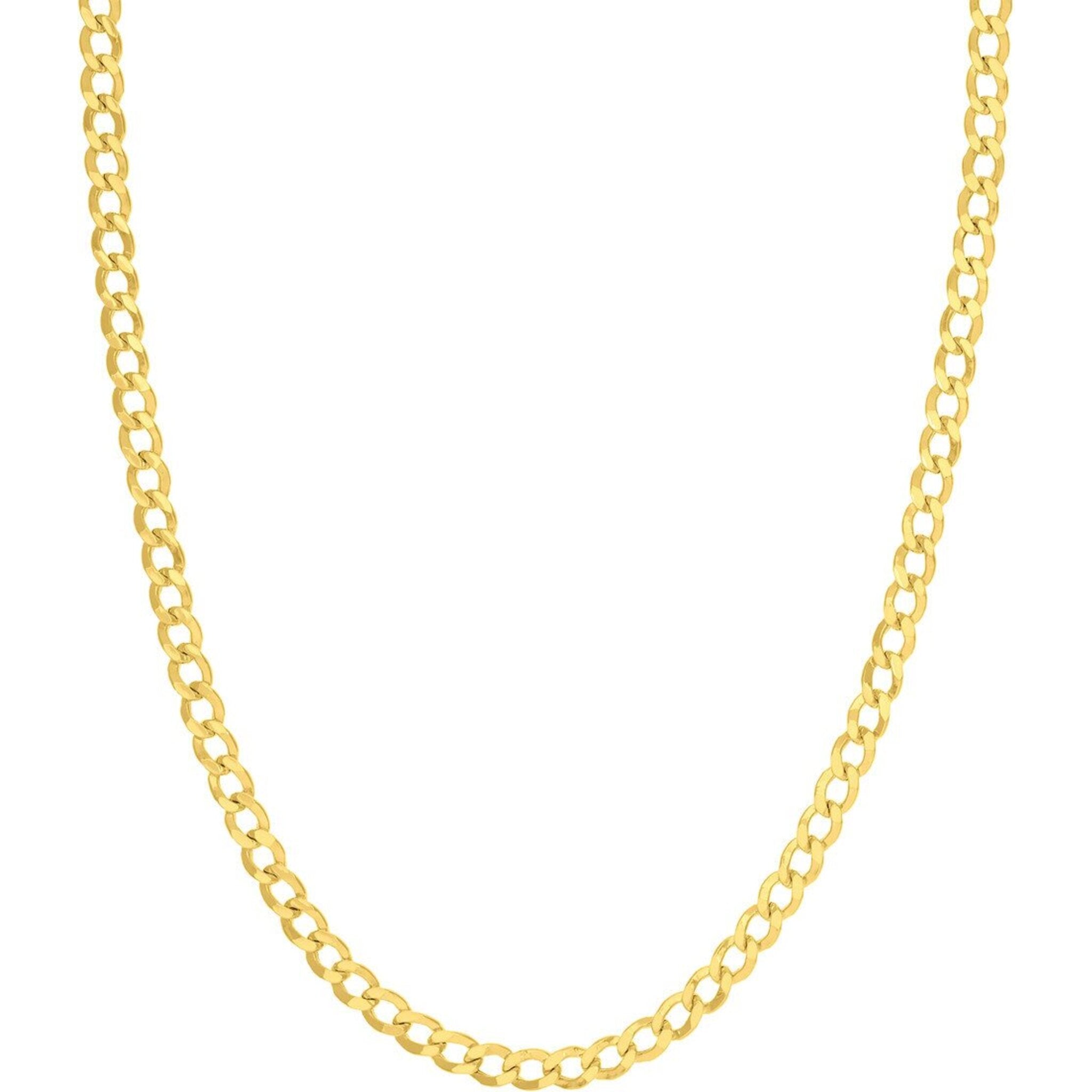 Olas d'Oro 22" Necklace - 10K Yellow Gold 5.7mm Hollow Cuban Chain with Lobster Lock