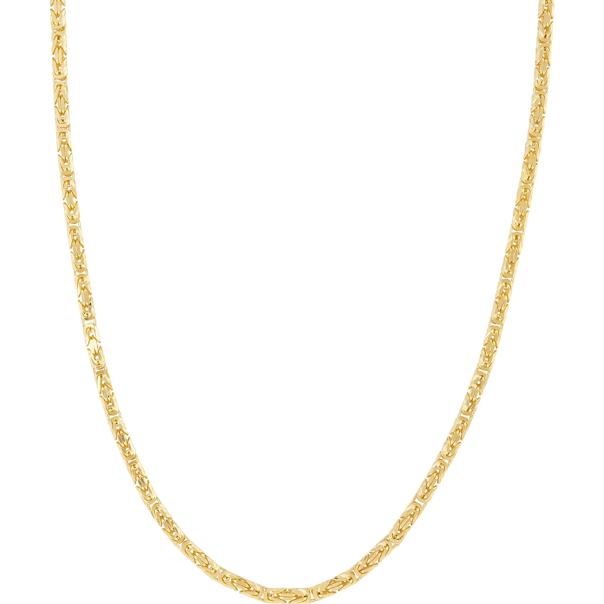 Italian Collection - 14k Yellow Gold 7mm Byzantine Link Chain Necklace  14ETNE71Y - D&D Jewelry in Walnut Creek CA