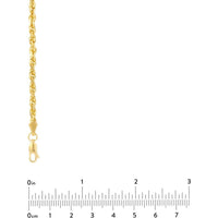 Olas d'Oro 24" Necklace - 10K Yellow Gold 3.8mm Diamond Cut Rope Chain with Lobster Lock