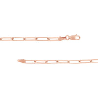 Olas d'Oro 24" Necklace - 14K Rose Gold 3.80mm Designer Long Link Chain