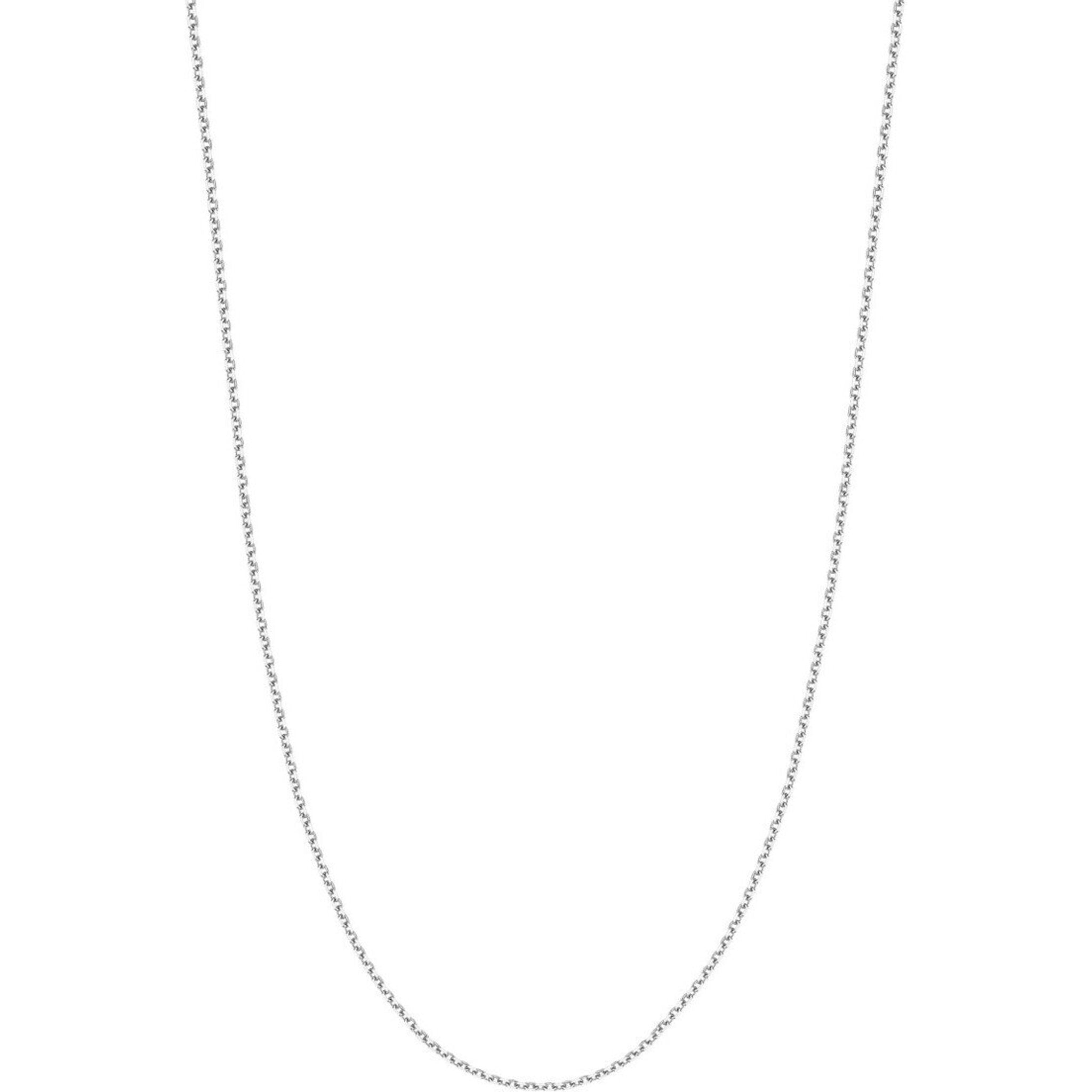 Olas d'Oro 24" Necklace - 14K White Gold 1.8mm Diamond Cut Cable Chain with Lobster Lock