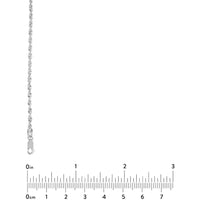 Olas d'Oro 24" Necklace - 14K White Gold 2.7mm Diamond Cut Rope Chain with Lobster Lock