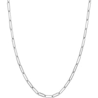 Olas d'Oro 24" Necklace - 14K White Gold 3.80mm Designer Long Link Chain