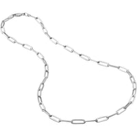 Olas d'Oro 24" Necklace - 14K White Gold 3.80mm Designer Long Link Chain