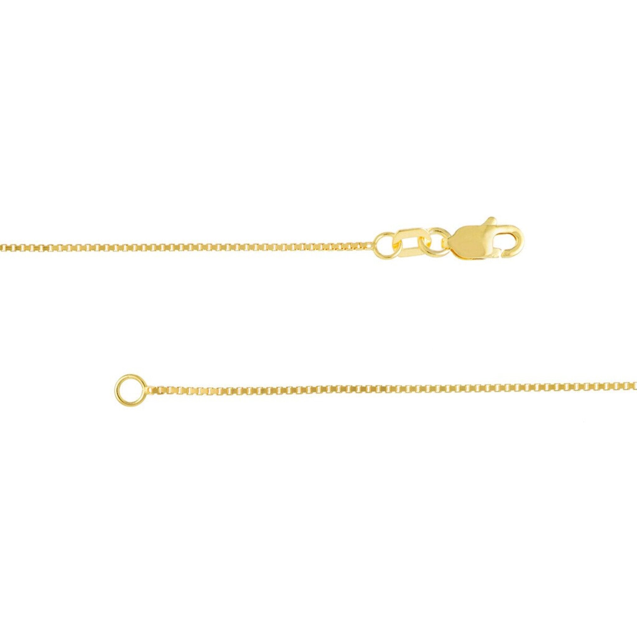Olas d'Oro 24" Necklace - 14K Yellow Gold 0.73mm Box Chain with Lobster Lock