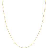Olas d'Oro 24" Necklace - 14K Yellow Gold 0.8mm Diamond Cut Cable Chain with Lobster Lock