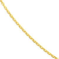 Olas d'Oro 24" Necklace - 14K Yellow Gold 0.8mm Diamond Cut Cable Chain with Lobster Lock