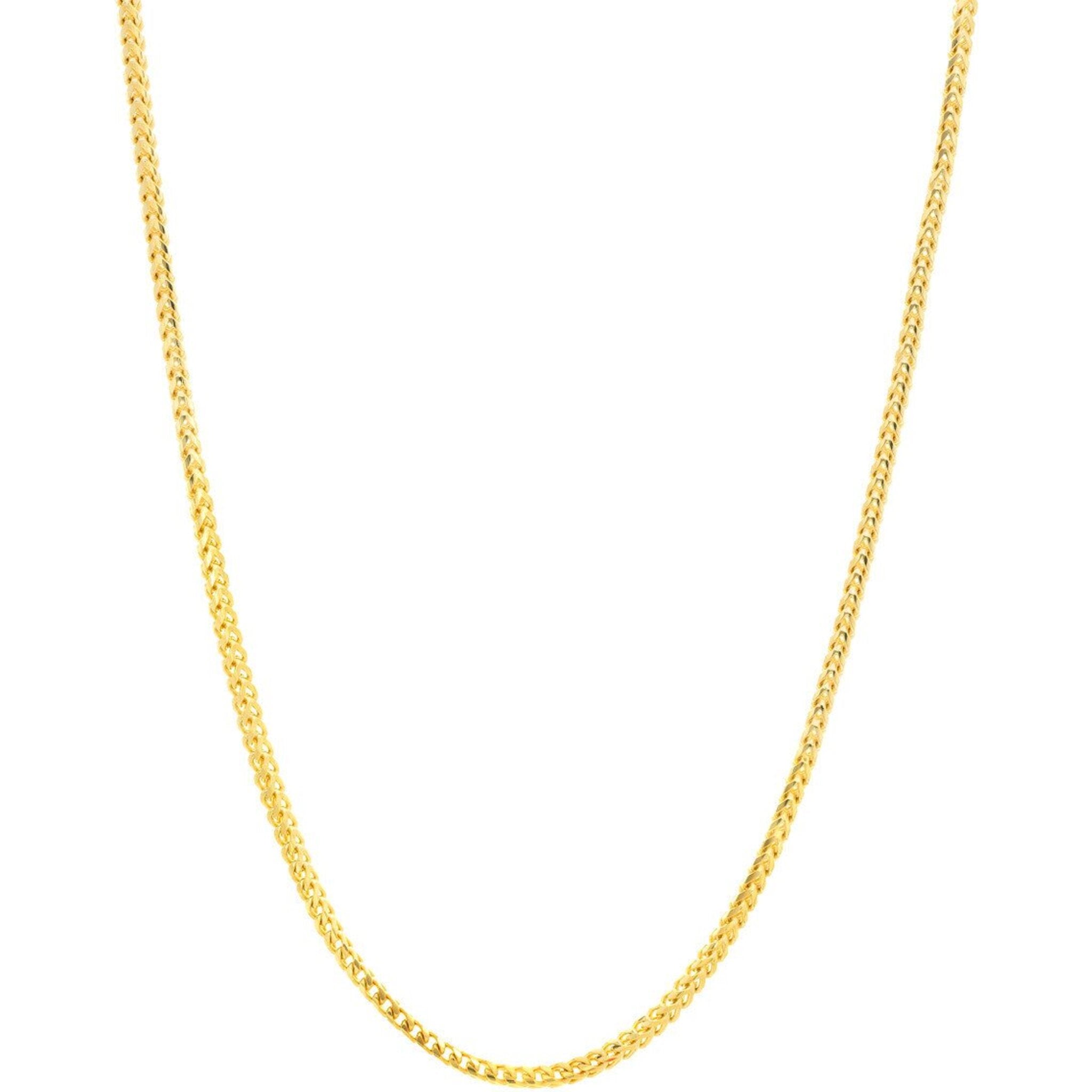 Olas d'Oro 24" Necklace - 14K Yellow Gold 2.5mm Franco Chain with Lobster Lock