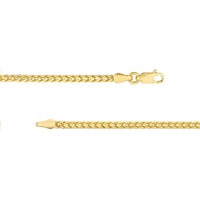Olas d'Oro 24" Necklace - 14K Yellow Gold 2.5mm Franco Chain with Lobster Lock