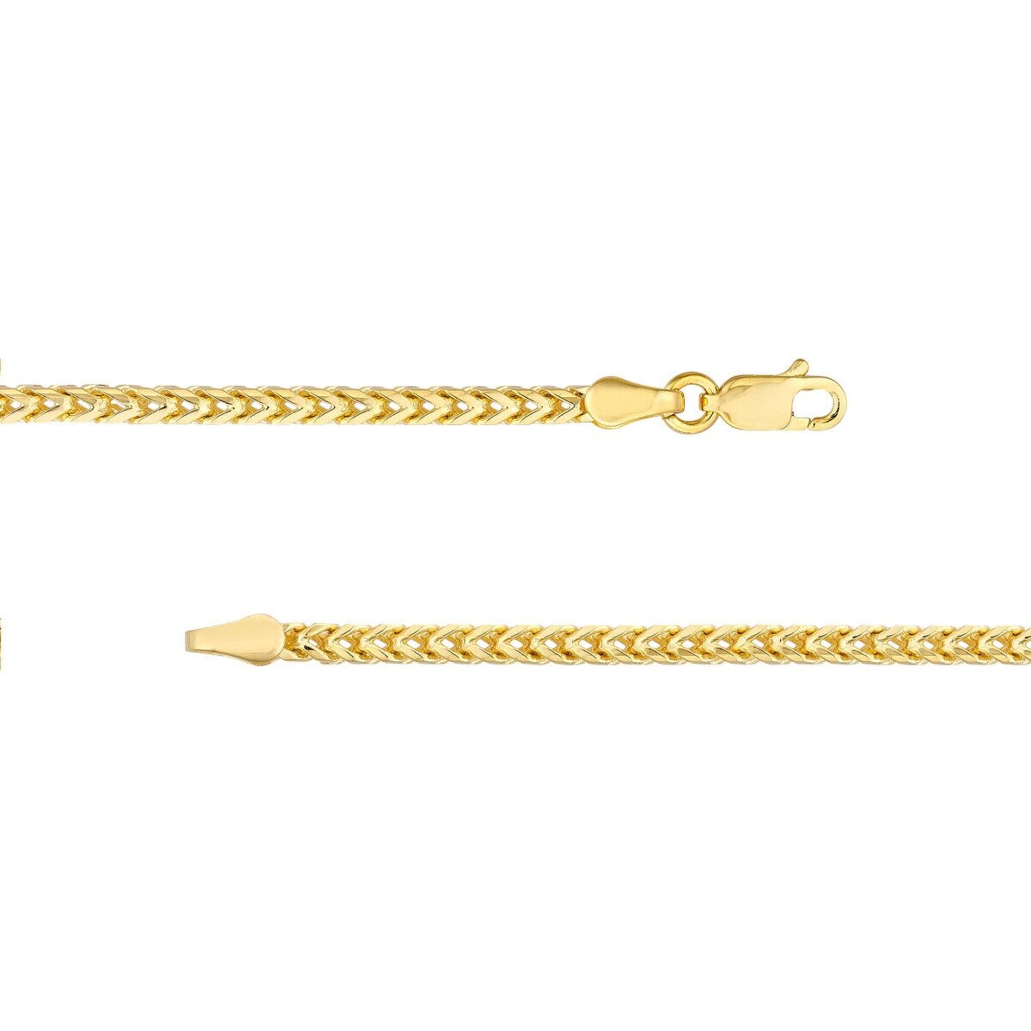 Olas d'Oro 24" Necklace - 14K Yellow Gold 2.5mm Franco Chain with Lobster Lock