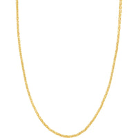 Olas d'Oro 24" Necklace - 14K Yellow Gold 2.7mm Square Beveled Byzantine Chain
