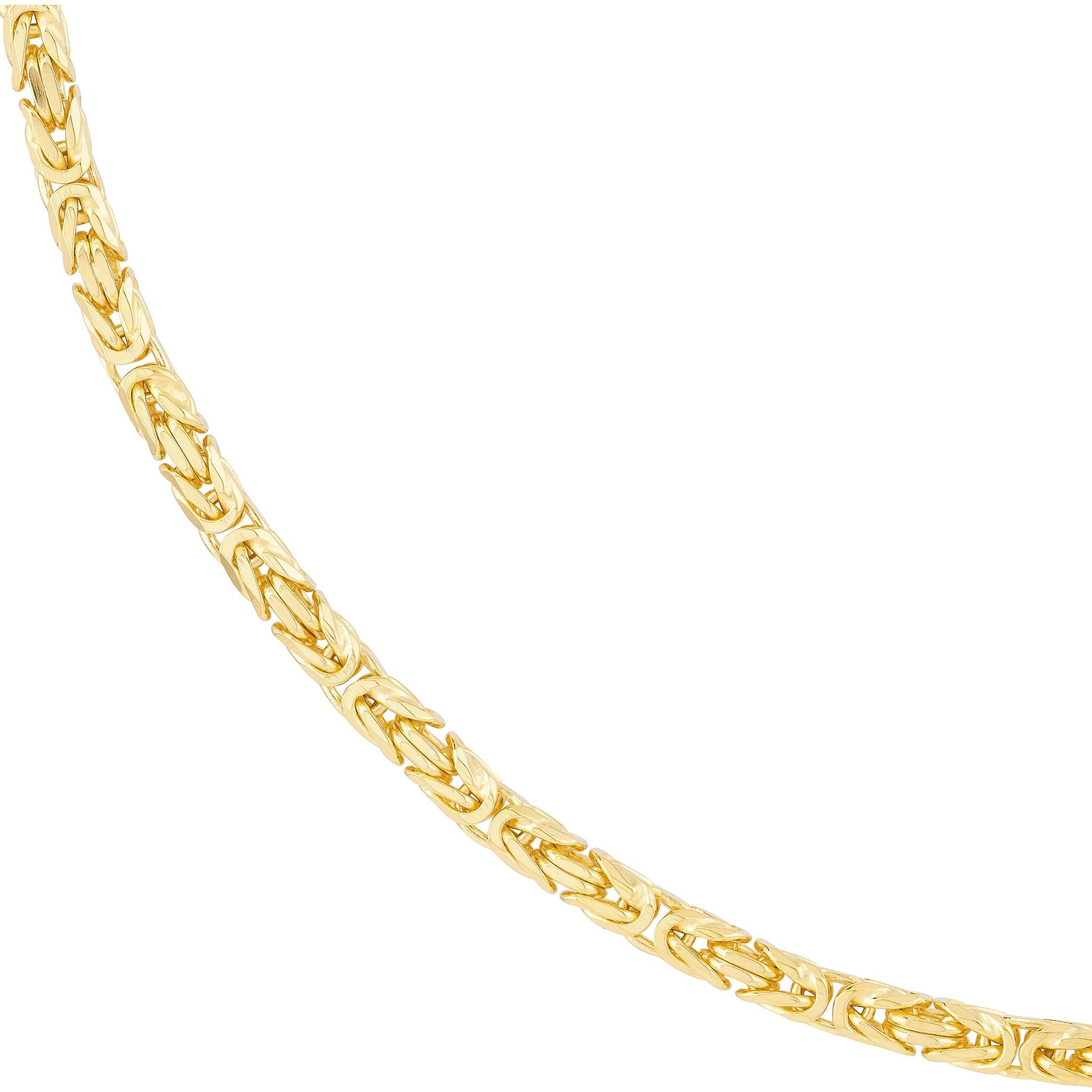 Olas d'Oro 24" Necklace - 14K Yellow Gold 2.7mm Square Beveled Byzantine Chain