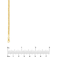 Olas d'Oro 24" Necklace - 14K Yellow Gold 2.7mm Square Beveled Byzantine Chain