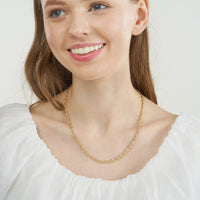 Olas d'Oro 24" Necklace - 14K Yellow Gold 4.5mm Puff Mariner Chain with Lobster Lock
