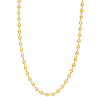 Olas d'Oro 24" Necklace - 14K Yellow Gold 6.7mm Hollow Puff Mariner Chain