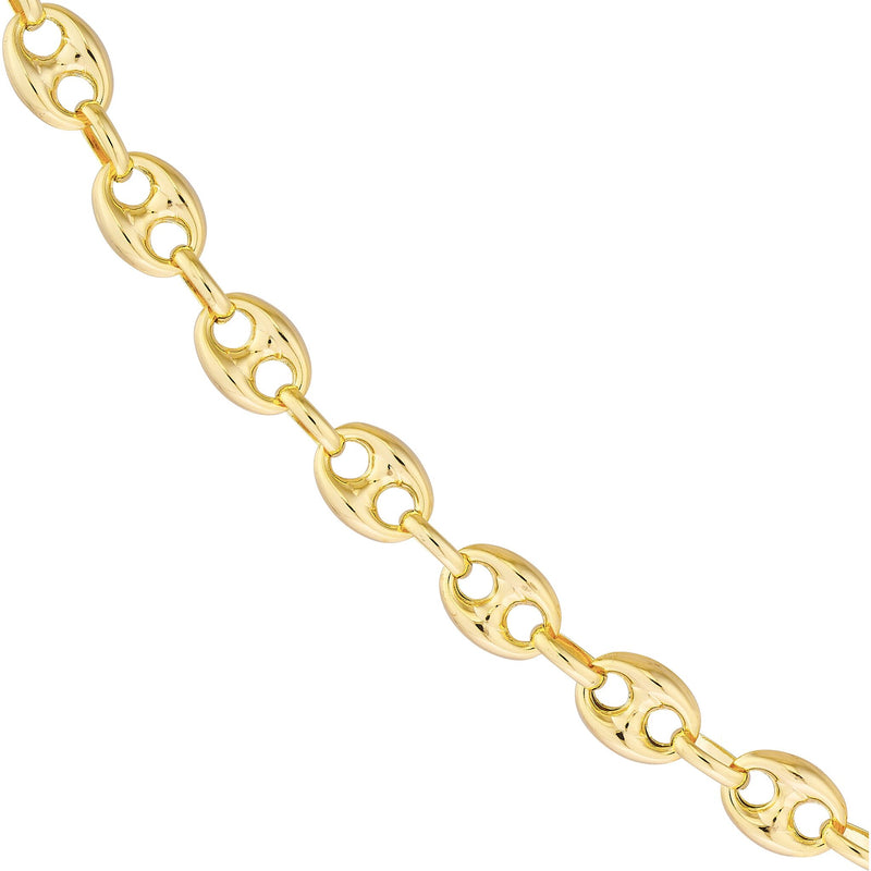 Olas d'Oro 24" Necklace - 14K Yellow Gold 6.7mm Hollow Puff Mariner Chain
