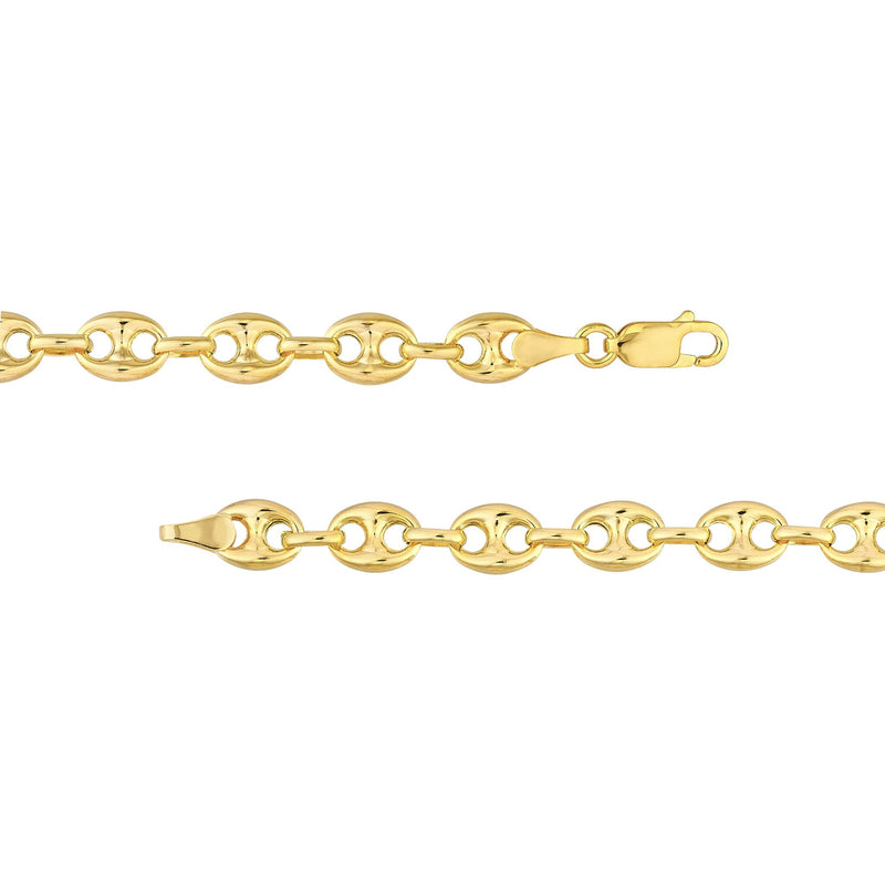 Olas d'Oro 24" Necklace - 14K Yellow Gold 6.7mm Hollow Puff Mariner Chain