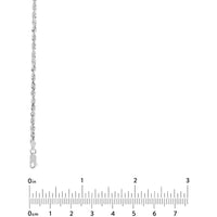 Olas d'Oro 30" Necklace - 10K White Gold 3mm Diamond Cut Rope Chain with Lobster Lock