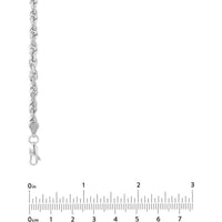Olas d'Oro 30" Necklace - 14K White Gold 4.4mm Diamond Cut Rope Chain with Lobster Lock