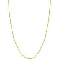 Olas d'Oro 30" Necklace - 14K Yellow Gold 2.15mm Diamond Cut Rope Chain with Lobster Lock