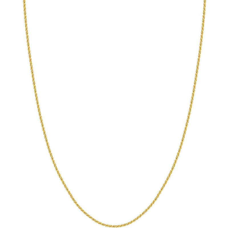 Olas d'Oro 30" Necklace - 14K Yellow Gold 2mm Light Rope Chain with Lobster Lock