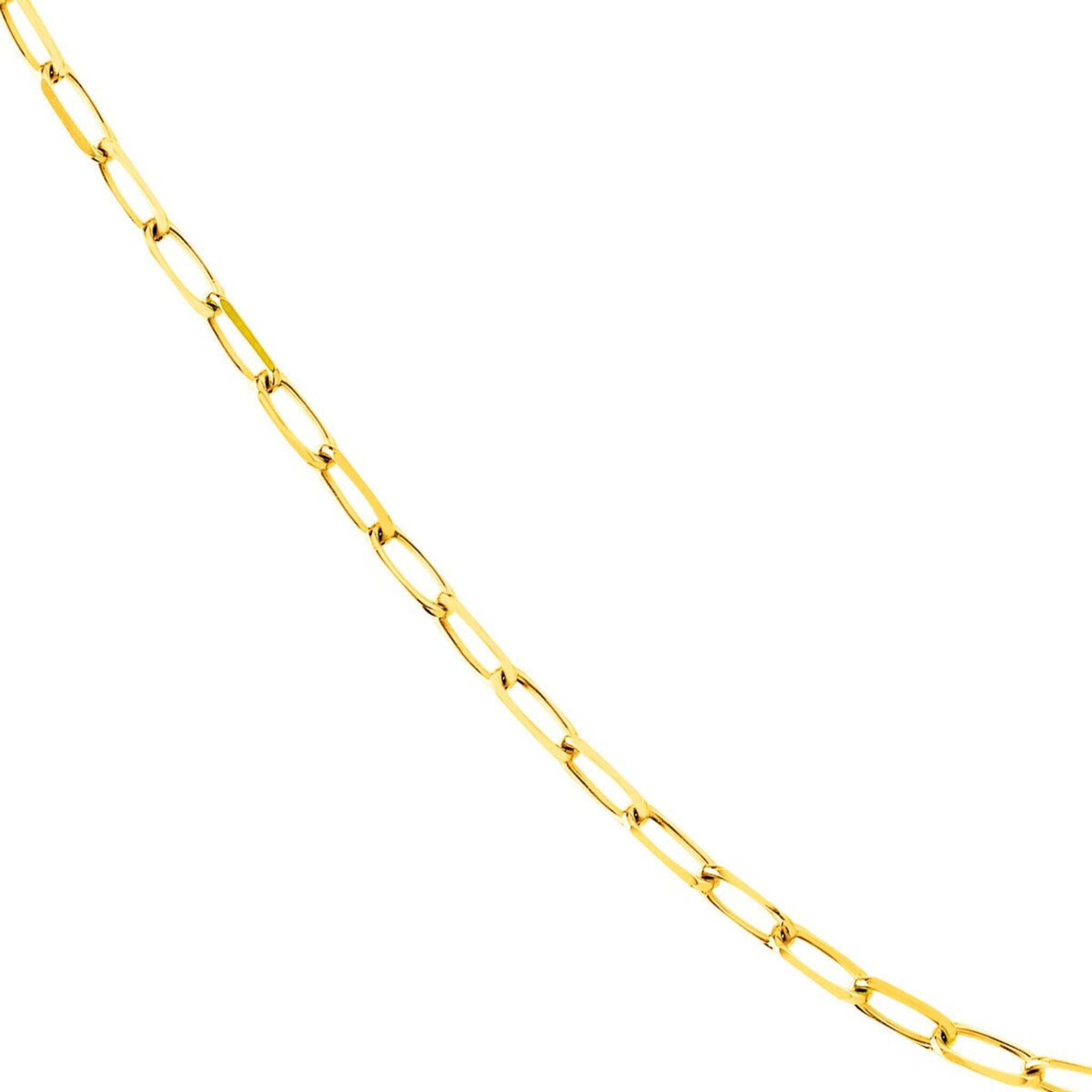 Olas d'Oro 30" Necklace - 14K Yellow Gold 4mm Paper Clip Chain with Lobster Lock