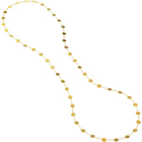 Olas d'Oro 36" Necklace - 14K Yellow Gold Long Chain Necklace with Hammered Discs