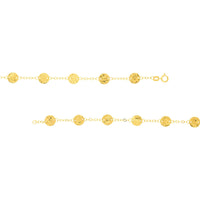 Olas d'Oro 36" Necklace - 14K Yellow Gold Long Chain Necklace with Hammered Discs