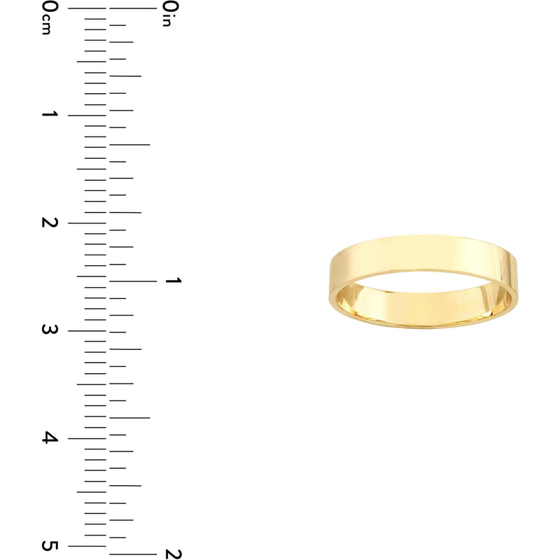 Olas d'Oro 6" Ring - 14K Yellow Gold 3.70mm High Polished Band