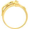 Olas d'Oro 6" Ring - 14K Yellow Gold Crucifix Ring