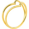 Olas d'Oro 6" Ring - 14K Yellow Gold Double Chevron Wire Ring