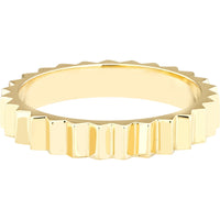 Olas d'Oro 6" Ring - 14K Yellow Gold Fluted Band Ring